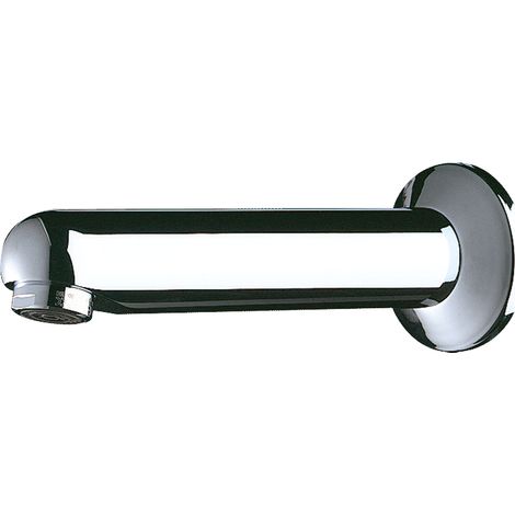 Delabie Robinet mural sortie fixe G1/2B L120 H16 D32 réglage anti-calcaire avec rosace D60mm (1/2)