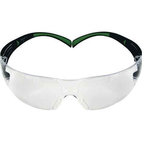 Lunettes de sécurité SecureFit-SF400 EN 166.EN 170 branches noir vert Verres transparents.