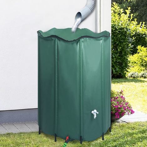 Collecteur d'eau de pluie pliable avec robinet 1250 L (1/5)