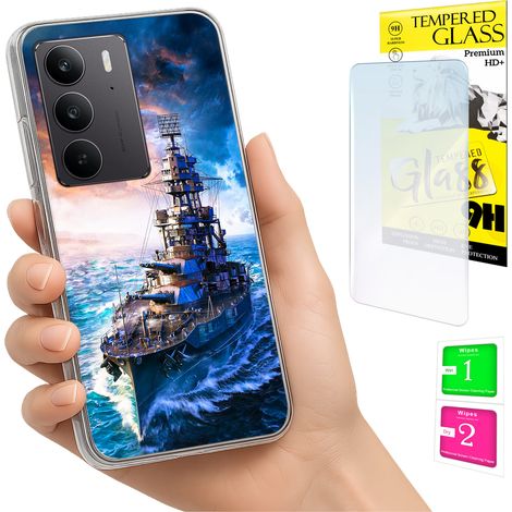 Funda para Realme C75 / 14X 5G con cubierta trasera para fotos y cristal 9H. (1/5)