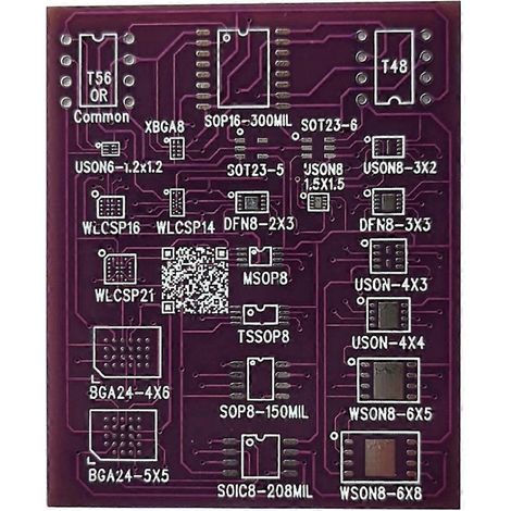 Adaptateur universel SMD 25 en 1 vers DIP8, adaptateur SMD 22 en 1, circuit imprimé 4 couches, pour SOIC8/16, SOP8, DFN8, USON8, DFN8, SOT5, SOT6 et WSON8 (1/5)