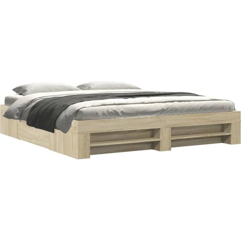 Maison Exclusive - Estructura de cama sin colchón roble Sonoma 18 (1/5)