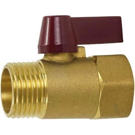 Vanne à boisseau sphérique en laiton 1/2" BSP Valve d'arrêt mâle vers femelle pour gaz naturel, air, eau, carburant (lot de 1) (1/4)