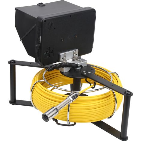 Caméra d'inspection de canalisation étanche F9623‑30M, écran IPS 7 pouces, caméra 1200 TVL, endoscope pour tuyaux d'évacuation et égouts (1/5)