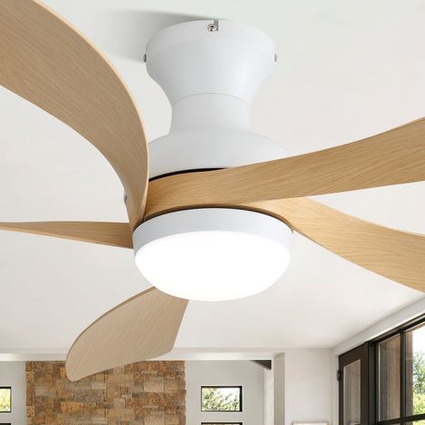 Ventilator Deckenventilator 132 cm mit dimmbarer LED, Fernbedienung, 6 Stufen, leisem DC-Motor und Vor-/Rücklauf (1/5)