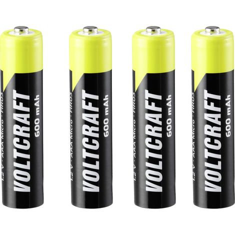 VOLTCRAFT Endurance Micro (AAA)-Akku NiMH 600 mAh 1.2 V 4 St. (1/4)