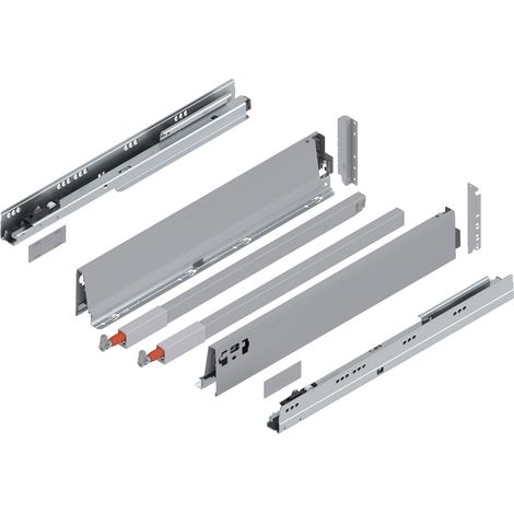 Blum Tandembox antaro D-Reling Schubladenschienen-Set 1 Paar, 65kg 500mm Vollauszug Blumotion, grau