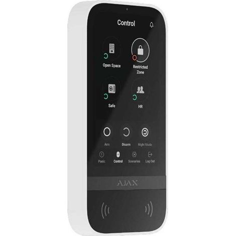 AJAX-Tastatur TouchScreen 5" ASP-Funktastatur mit Tag-Leser 868 MHz, juwelierweiße Farbe - 58455 (1/4)