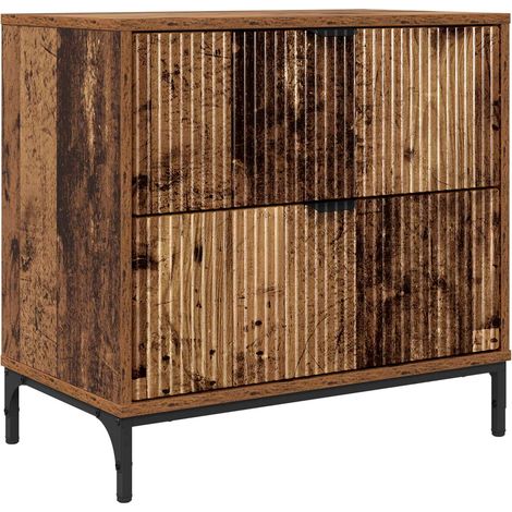 Mesa de Noche con cajón Madera vieja 63.5 x 36 x 61 cm vidaXL (1/5)