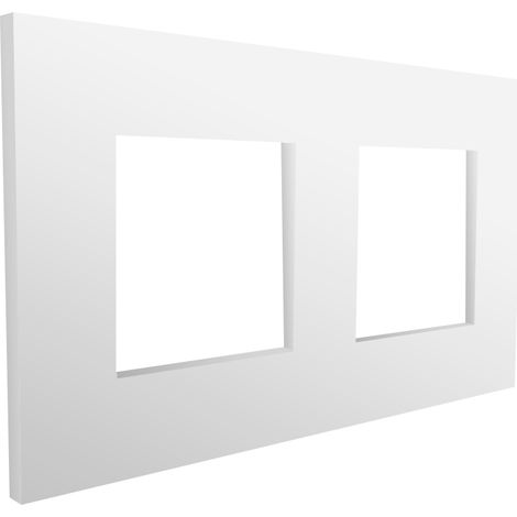 IluminaShop - Marco de PC Empotrable Blanco para 2 Modulos Serie Modern (1/3)