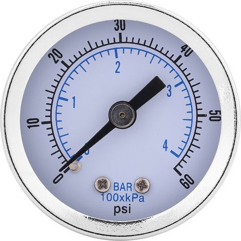0-60 psi 0-4 bar 1/8NPT Manometer für Wasser, Luft und Öl - Zeigermanometer (1/5)