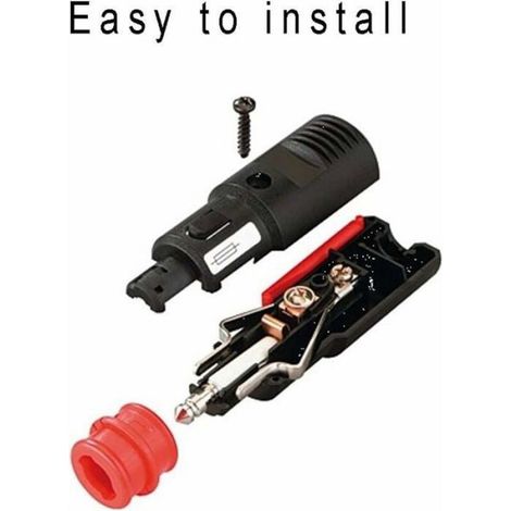 Adaptateur allume-cigare - - Hella↔US - Ø12 mm/Ø21 mm - 12V/24V - Fusibles 2×10A/2×16A (1/4)