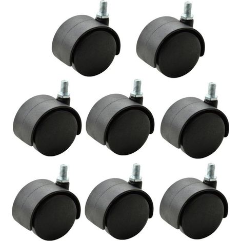 roulettes pivotantes M8 5 cm 2 pouces en plastique PP (1/5)