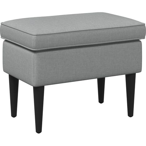 Hocker Hellgrau 55 x 35 x 41 cm Stoff vidaXL