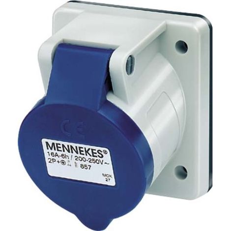 MENNEKES 857 PRISE 16 A 3 P, 6 H 230 V IP44 CEE 4015394191094 ANBAUSTECKDOSE TA