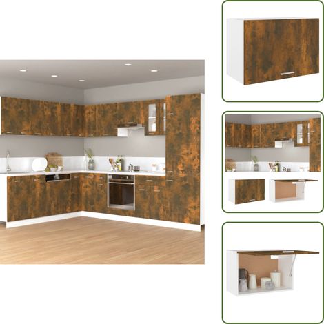 Hängeschrank Räuchereiche 60x31x40 cm Holzwerkstoff - Küchenschrank - Hängeschrank - Regal - Aufbewahrung - Küche