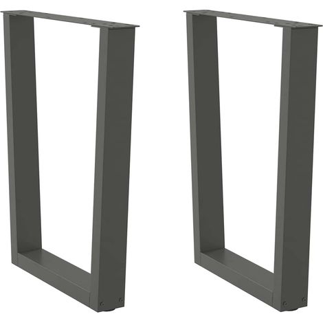 Esstisch Beine V-Form 2 Stück Anthrazit 60x(72-73,3) cm Stahl