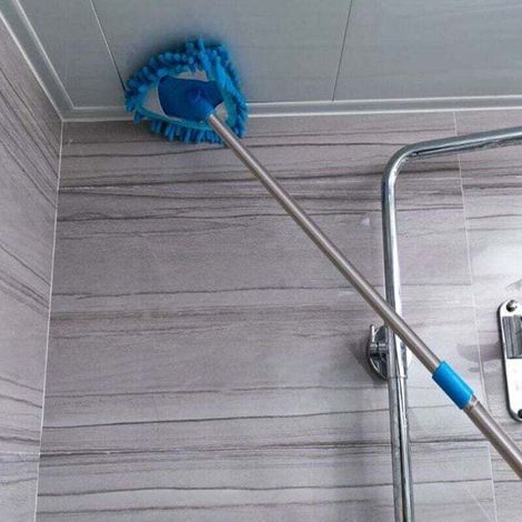 Retractable triangular mop for cleaning ceilings, floors, kitchen ceilings, walls and windows. (1/4)
