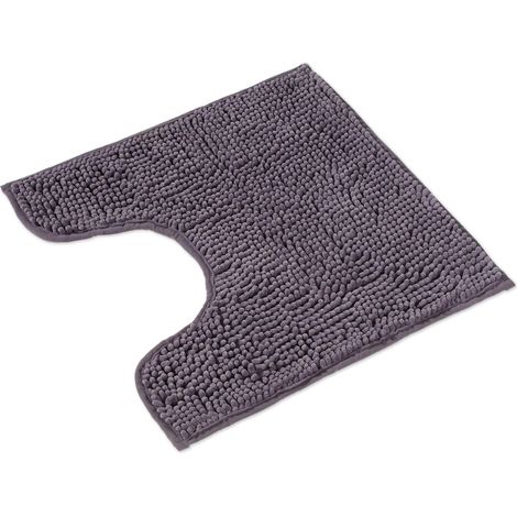 LaBlanc - Tappetino da bagno 50x50 cm, grigio, antiscivolo, assorbente e morbido, set di tappetini da bagno modulari