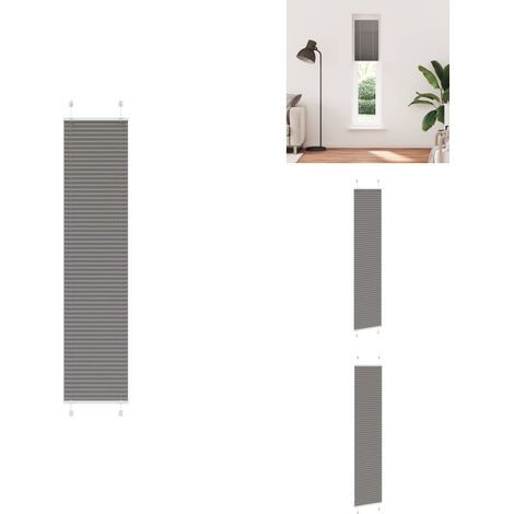 Store plissé anthracite 50x200 cm largeur du tissu 49,4 cm - Store Plissé - Stores Plissés - Store Plissé De Fenêtre - Plisse Aveugle (1/5)