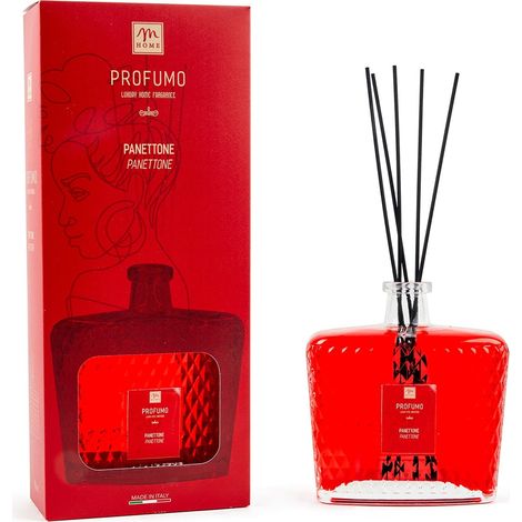 Diffusore di fragranza in vetro bottiglia diamante profumazione per ambienti 700 ml -Vaniglia & Biscotto