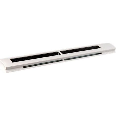 2 grilles de ventilation noires en aluminium, 22.5 x 6 cm, pour la ventilation des placards et des pièces
