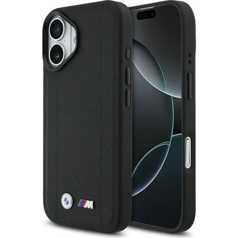 Étui MagSafe matelassé BMW M pour iPhone 17 - Noir (1/5)
