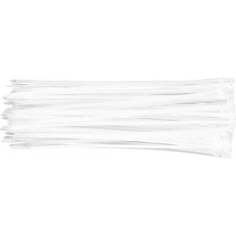 Bridas para cables de 4,8 x 300 mm, 75 unidades, blancas (1/5)