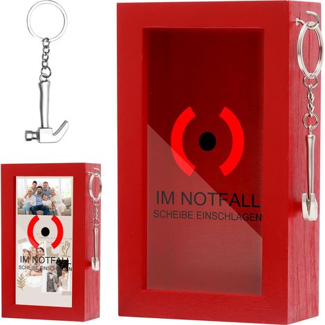 Tirelire pompiers - Boîte d'urgence amusante avec marteau - En cas d'urgence - Cadeau de pompier pour homme - Décoration - Boîte en bois personnalisée - Cadeau d'anniversaire - Boîte cadeau (1/5)