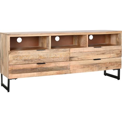 TV-Möbel DKD Home Decor natürlich Schwarz Metall Mango-Holz (150 x 40 x 65 cm) (1/5)