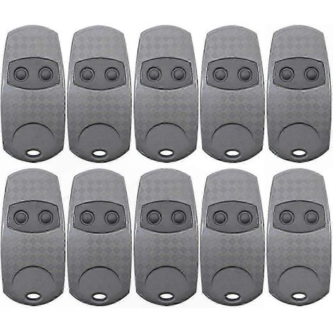 Lot de 10 télécommandes pour ouvre-porte de garage TOP 432EE 433,92 MHz (copie de télécommande pour ouvre-portail) (1/5)