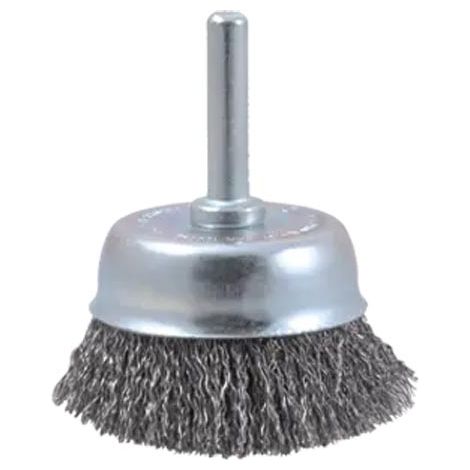 Brosse Coupe Sur Tige De 6 Mm D75 Mm Inox Ondulé 0,30 Mm Osborn