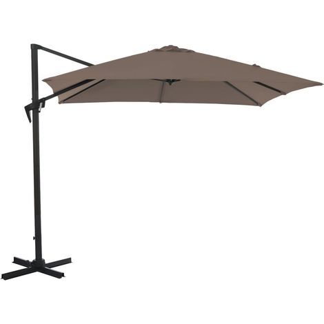 Parasol Deporté 3x3m Roma -grey/taupe (1/4)