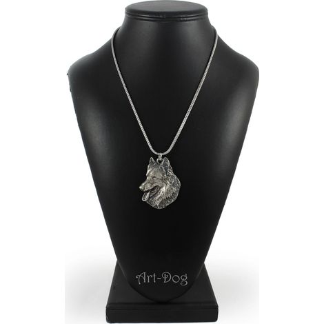 Pastore belga, cane da montagna belga - collana con ciondolo a forma di cane su catena d'argento, gioiello unico di Art-Dog (1/5)