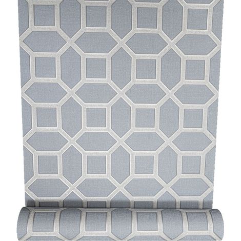 Hotel Luxe Origin Soft Blue Wallpaper Arthouse Silver Metallic Textured Vinyl (1/5)