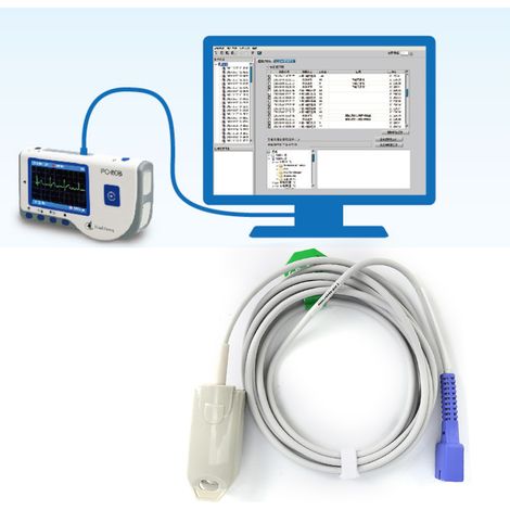 Sonde de saturation en oxygène SpO2 réutilisable avec connecteur à 7 broches (1/5)