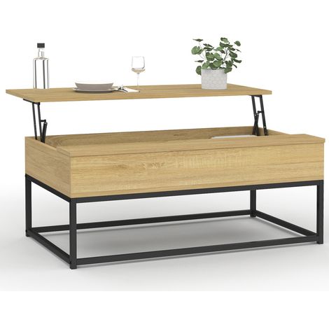 Couchtisch Klapptisch rechteckig DETROIT Industriedesign