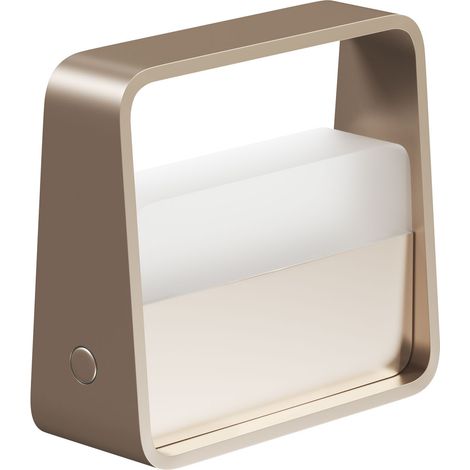 Lampada da Tavolo Portatile Bag 2W 180º Dimmable LED 3000K Champagne, Batteria 3,5h Autonomia, Design Elegante IP20 - Beneito & Faure (1/3)