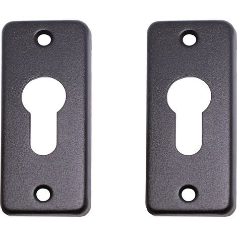 Rosace cylindre rectangulaire noire - Par set