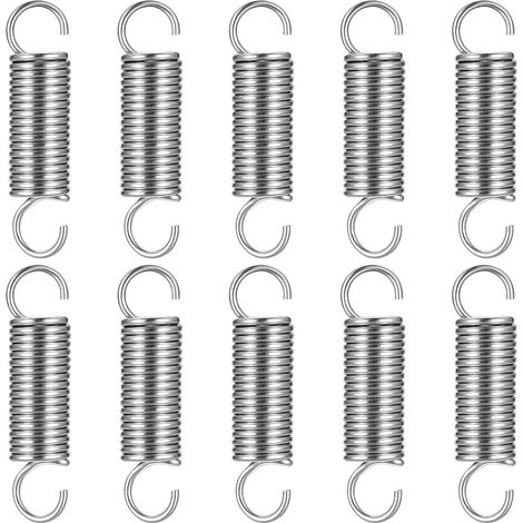 4X Ressorts de Tension avec Crochets Doubles - Accessoires de Fixation - Ressort de Tension Voile d'ombrage (4 pièces-Ressort de Tension)，1.21145mm