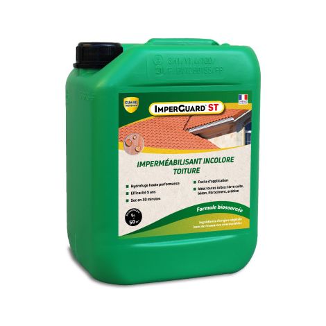 Guard Industrie – Hydrofuge toiture 5L – Protection 5 ans contre pluie et mousse – Prêt à l'emploi – Application au pulvérisateur (1/5)