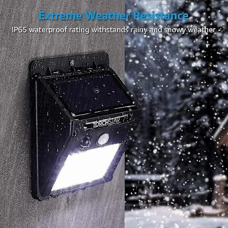 Lot de 4 lampes solaires LED avec détecteur de mouvement - Lampes solaires, éclairage de jardin, éclairage de terrasse - Noir-AquaForge