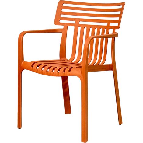 Floordirekt – Lot de 6 chaises de jardin empilables – Résistantes aux intempéries – Structure en polypropylène – Charge maximale 200 kg – Confort d’assise ergonomique