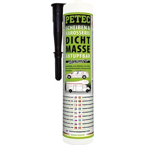 Petec Scheiben- & Karosseriedichtmasse 310 ml abtupfbar, schwarz (1/2)