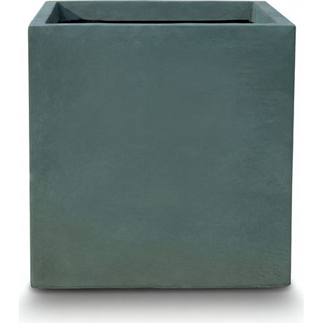 Macetero preperforado KUBIX 60x60cm verde oscuro (1/3)