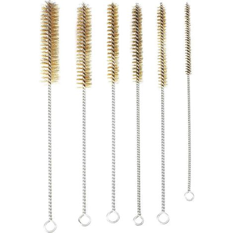 Ensemble de 6 brosses de nettoyage de tuyaux en laiton et brosses métalliques, outils de nettoyage et de polissage, compatibles avec les outils manuels pour le nettoyage des tuyaux, des tubes et des a (1/5)