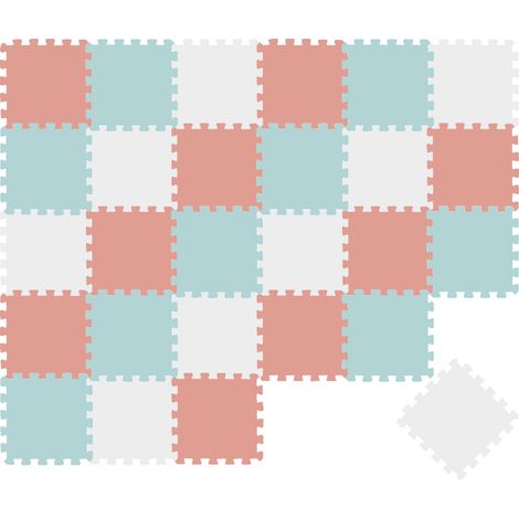 27 Pièces Tapis de Sol Bébé - 30x30 Dalles en Mousse EVA - Carrés Puzzle Enfant (1/5)