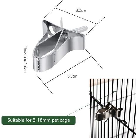 3 pinces pour oiseaux Perruches/Calopsittes Cage à oiseaux (1/5)