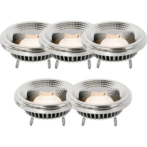 LUEDD Set di 5 Lampadine LED dimmerabili G53 AR111 12W 600lm 2700K (1/4)