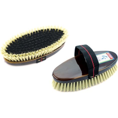 Brosse douce avec dos en bois verni